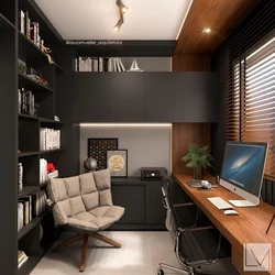 Office interior design in apartment
