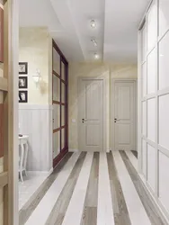 Laminate flooring in the hallway design photo