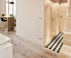 Laminate flooring in the hallway design photo