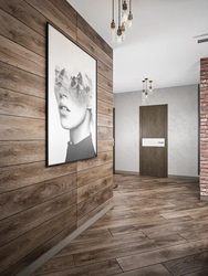 Laminate flooring in the hallway design photo