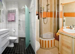 Design bath with shower and washbasin photo