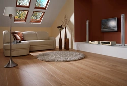 Living Room Interior With Laminate Flooring Photo Design
