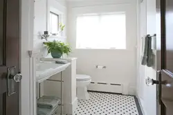 Bathroom with window design tiles