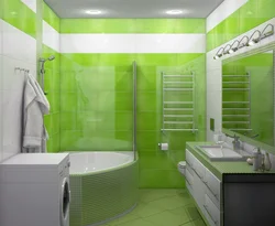 Bathroom tiles green shades photo