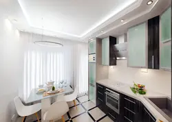 Design of 8 meter kitchen with refrigerator