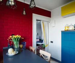 Color of the floor and walls in the kitchen photo