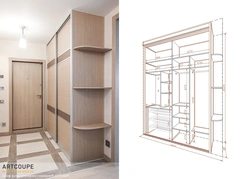 Two-door wardrobe in the hallway photo design
