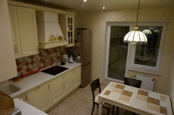 Kitchen design 11 sq m photo with exit