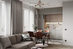 Kitchen living room 26 m2 design