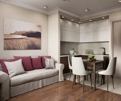 Дизайн кухня гостиная 12 кв м дизайн фото с диваном