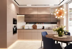 Kitchens in coffee tones photo in modern
