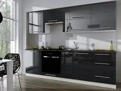 Кухня встроенная фото черная