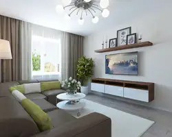 Room design 16 meters as a living room