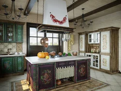 Photo of kitchen interior Russian style