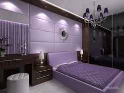 Bedroom design in purple tone photo