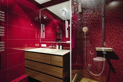 Bath design burgundy color