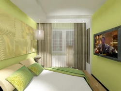 Фото спальни в современном стиле зеленая