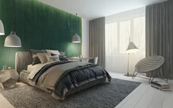 Photo Of A Bedroom In A Modern Style Green