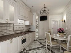 White Classic Kitchen In The Interior Photo