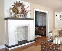 Living room imitation fireplace photo