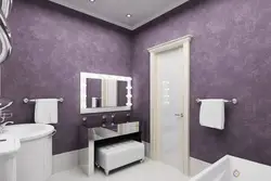 Bathroom Plaster In The Interior Photo