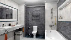 Porcelain tiles bathroom photo in the interior