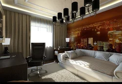 Bedroom interior in a modern style for a guy