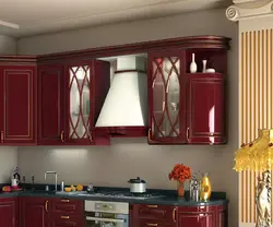 Interior Design Of Burgundy Kitchen Photo