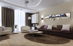 Decorate a living room in a modern interior photo