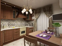 Кухня в бежево коричневом стиле фото