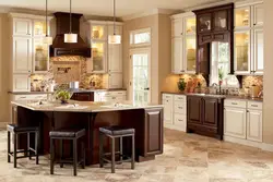 Brown kitchen interior