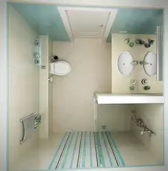 Design of a small bathroom combined with a toilet 3 sq m photo