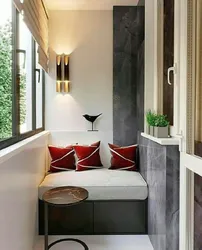 Design of a loggia in an apartment in a modern style