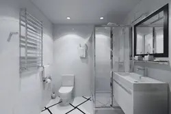 Интерьер ванной с ванной и душем