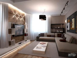 Renovation of the living room in a modern style 2023 photo