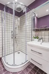 Design Of A Small Bath With Shower And Toilet Photo