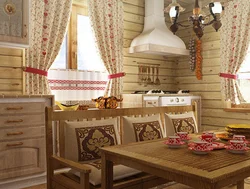 Фото интерьера кухни русский стиль