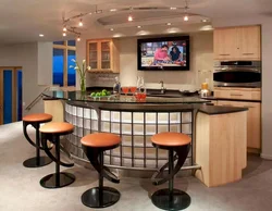 Kitchen Design In A House With A Window And A Bar Counter