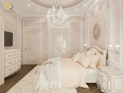 Класічны інтэр'ер спальні шпалеры