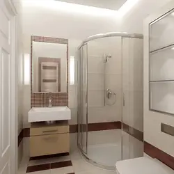 Interior Design Of A Bathroom With Shower And Toilet Photo