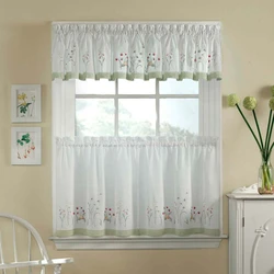 Curtains for the kitchen up to the window sill design