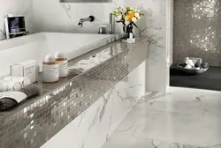 Современный интерьер ванной с керамогранитом