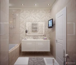 Ванная комната светлая дизайн фото для маленькой ванны