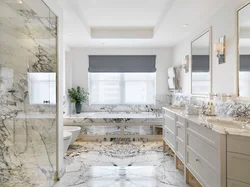 Bathroom with marble tiles photo