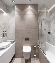 Bath and shower in one room 4 sq m photo