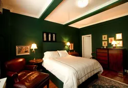 Photo of bedrooms in light green colors