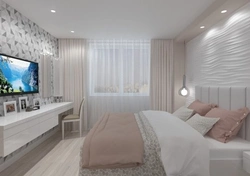 Bedroom in modern style design photo 19 sq.m.