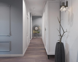 Light gray walls in the hallway photo