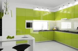 Кухня в зеленом цвете дизайн фото