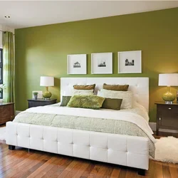 Спальня в салатовом цвете фото
